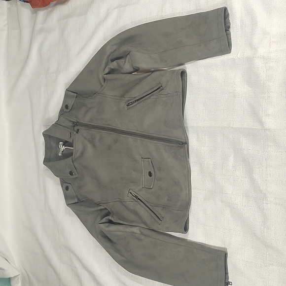 Rag Poets Jackets & Blazers - Rag Poets Soft Gray Polyester Spandex Night Out Jacket Coat Zip Up Size Small